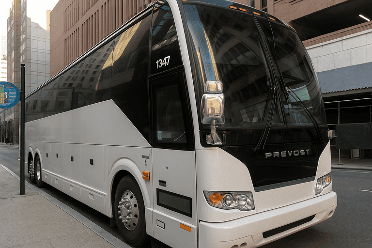 a Charter Bus Rental Sterling Heights coach bus