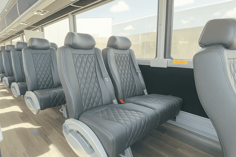 interior of Charter Bus Rental Sterling Heights charter bus